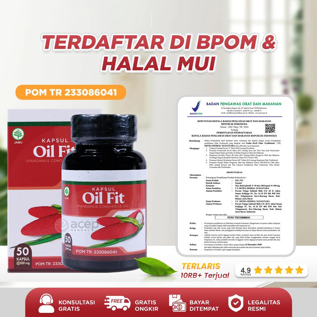 Kapsul Oil Fit Minyak Buah Merah Papua Asli Multikhasiat Herbal Turunkan Kolesterol Tekanan Darah Tinggi Gangguan Mata Sudah BPOM & Halal MUI 3